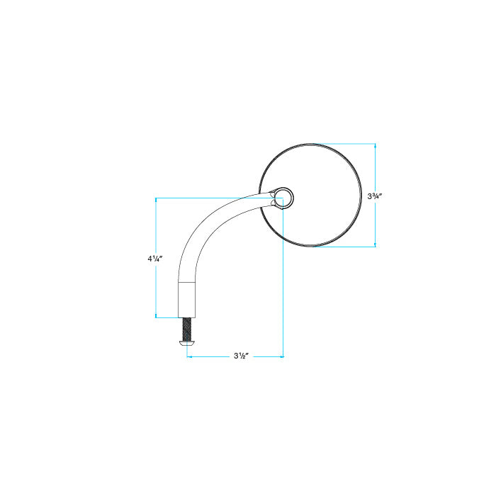 Utility Mirror Round CE Perch Mount Mirrors Biltwell Inc.