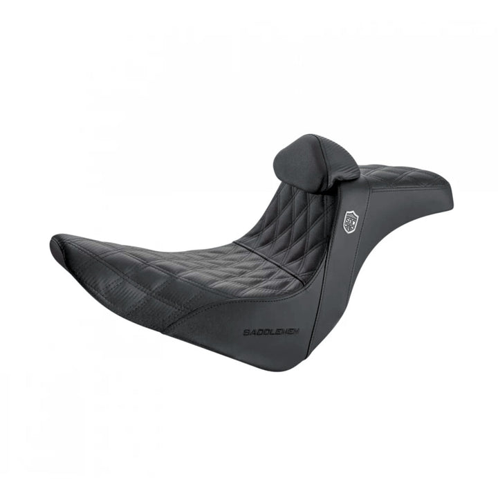 SDC Pro Series Performance Gripper Seat - 18+ Softail Seat Saddlemen Black With Backrest 18+ FXLR / FXLRS / FLSB