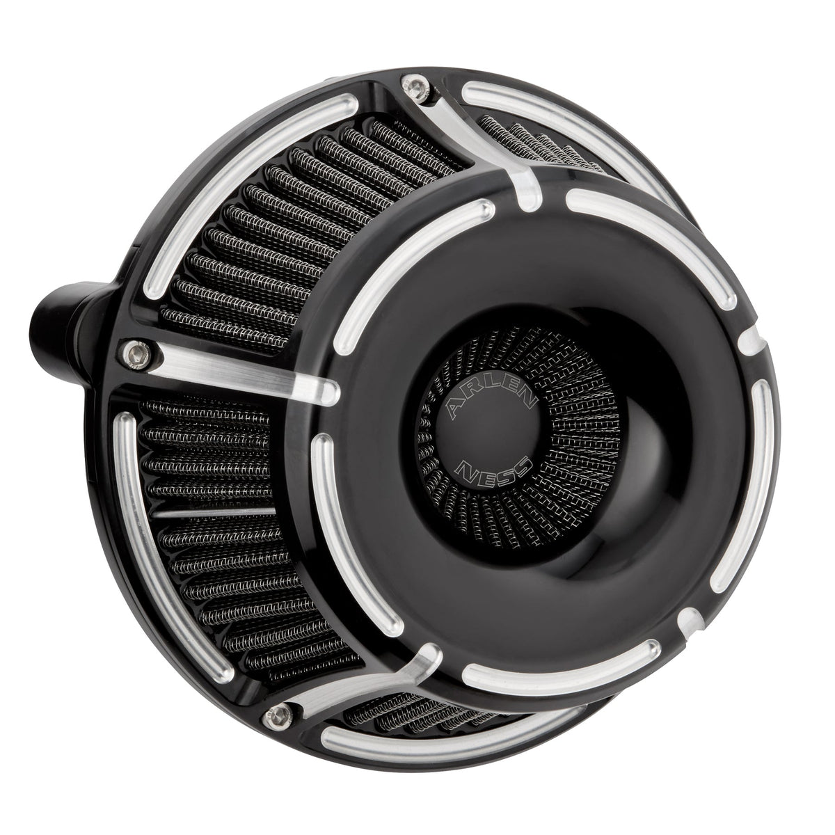 Slot Track Inverted Series Air Cleaner, Black - 24+ Touring Air Cleaner Arlen Ness