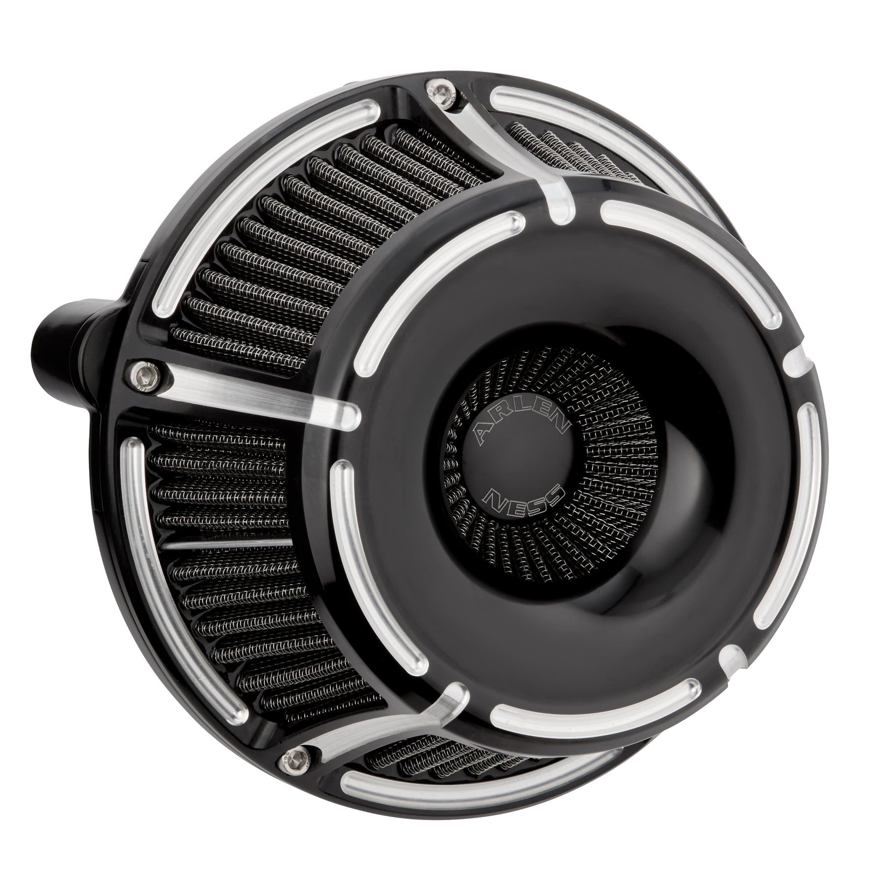 Slot Track Inverted Series Air Cleaner, Black - 24+ Touring Air Cleaner Arlen Ness