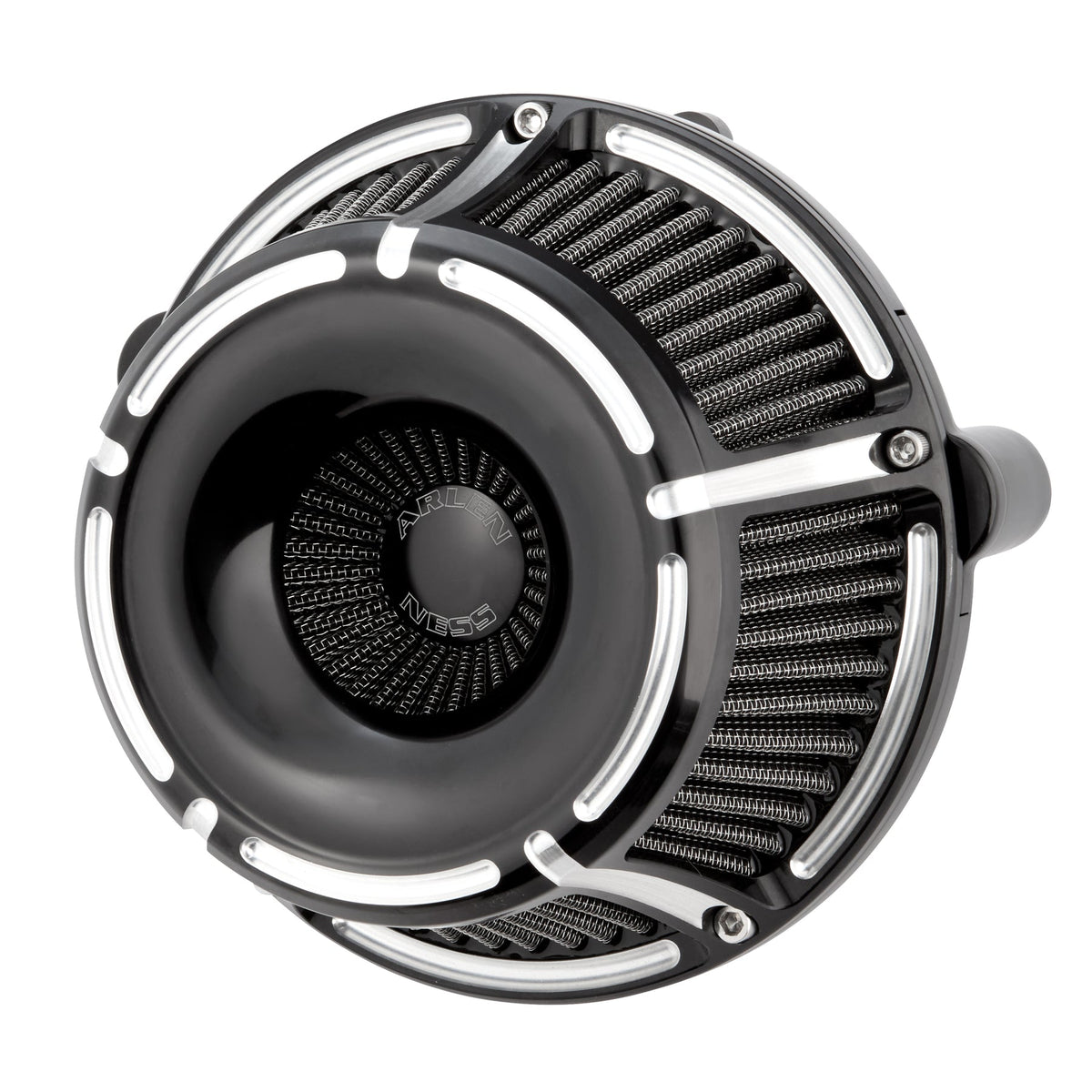 Slot Track Inverted Series Air Cleaner, Black - 24+ Touring Air Cleaner Arlen Ness