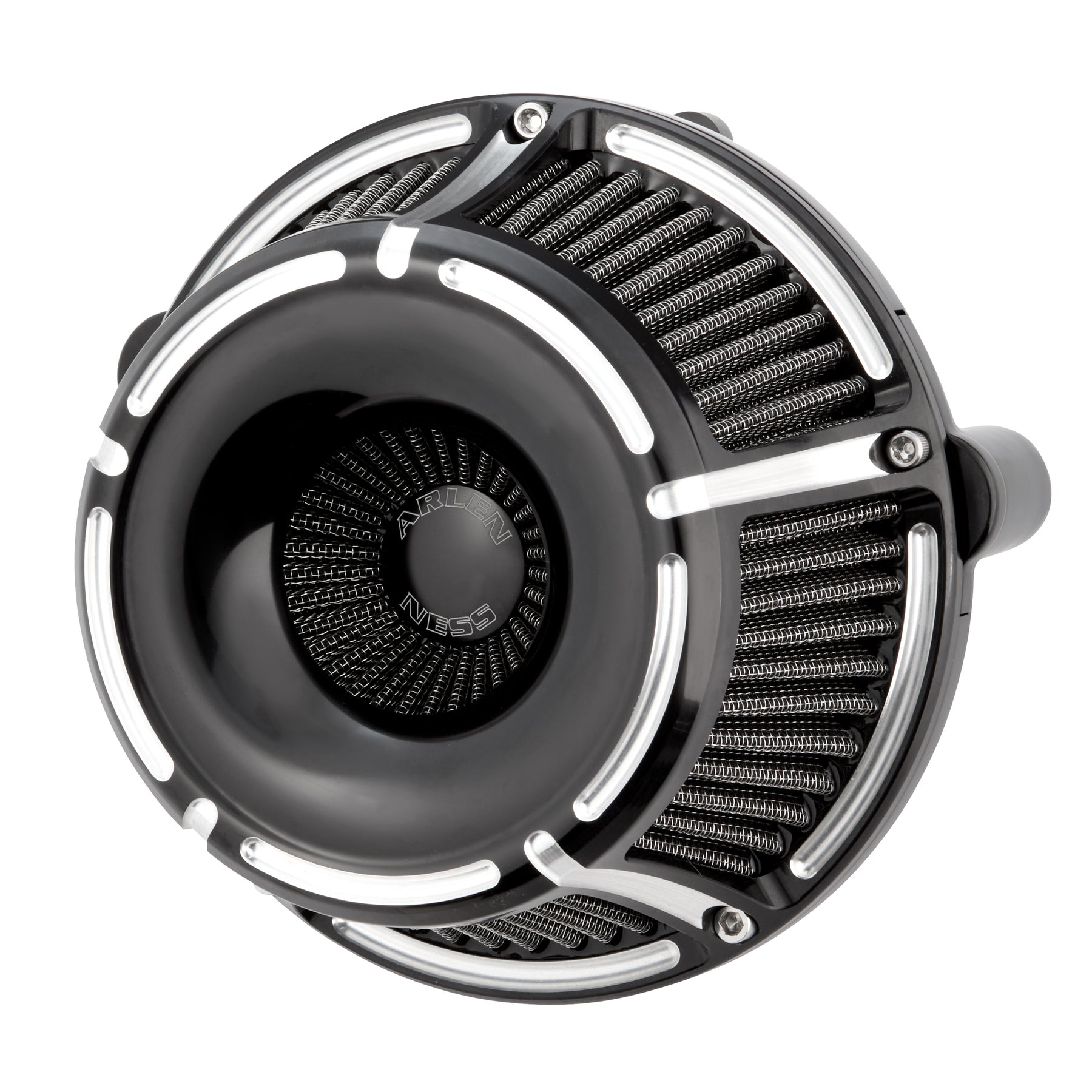 Slot Track Inverted Series Air Cleaner, Black - 24+ Touring Air Cleaner Arlen Ness