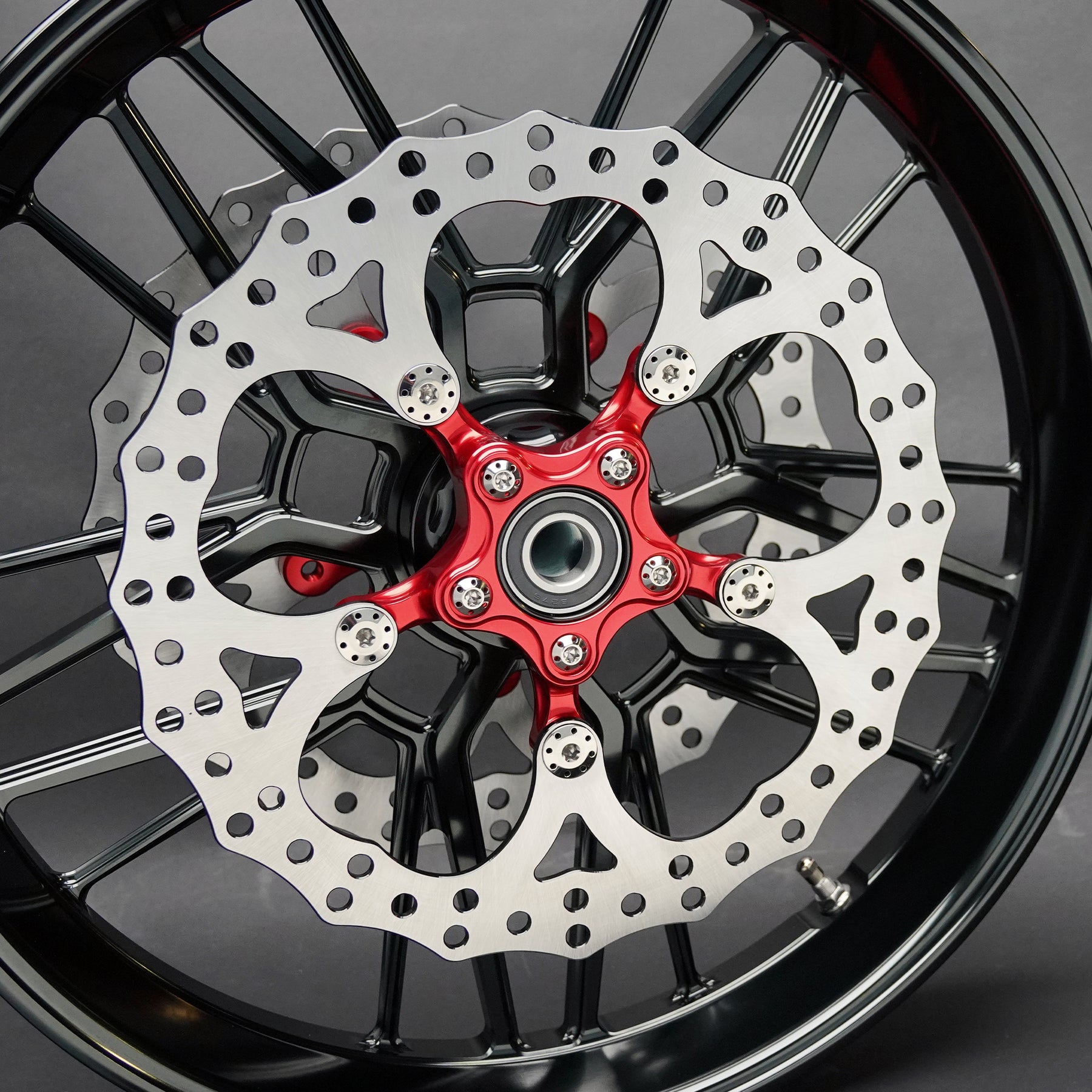 14" Spider Brake Rotor, Red Brake Rotors Arlen Ness