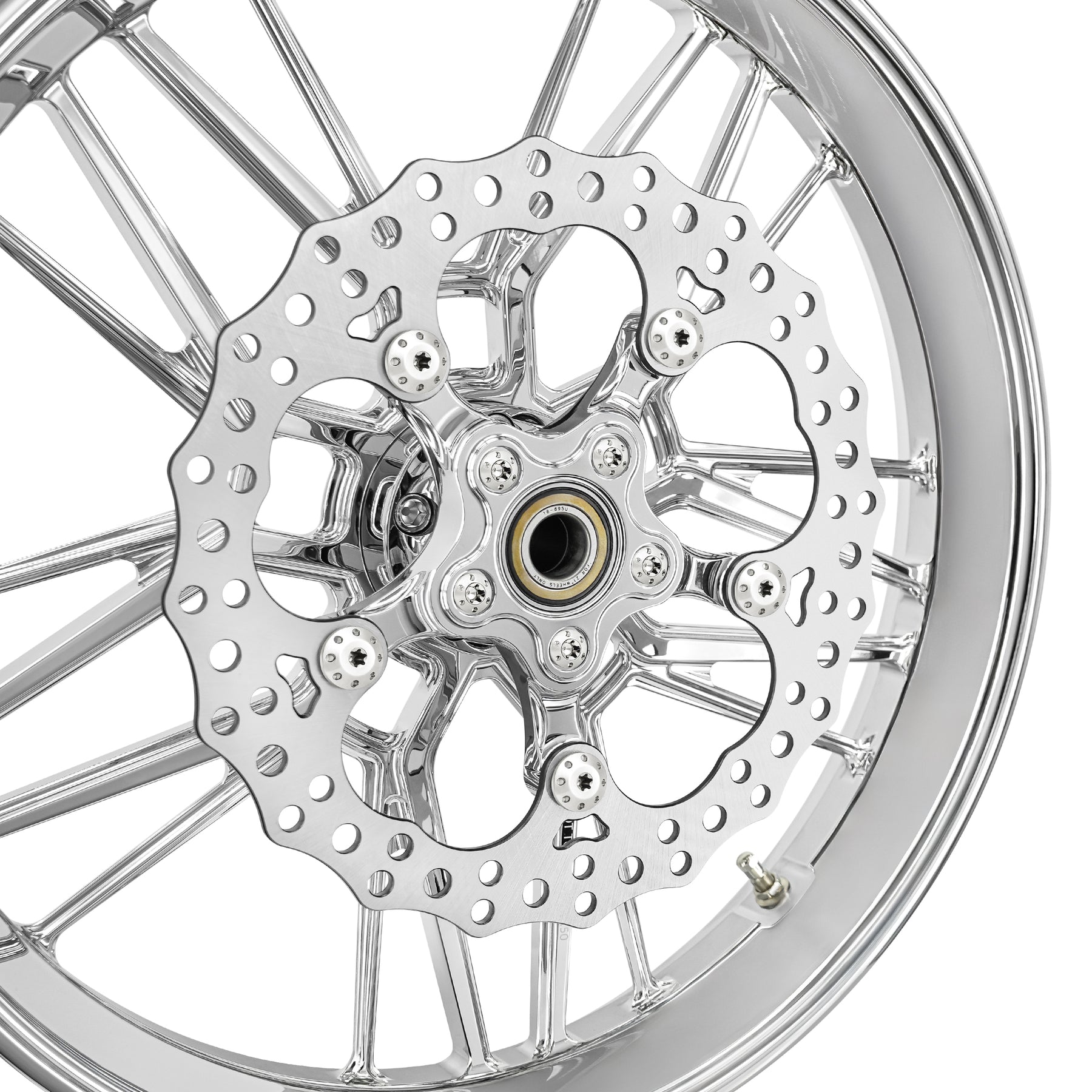 11.8" Spider Rear Brake Rotor, Chrome - 09+ Touring Brake Rotors Arlen Ness
