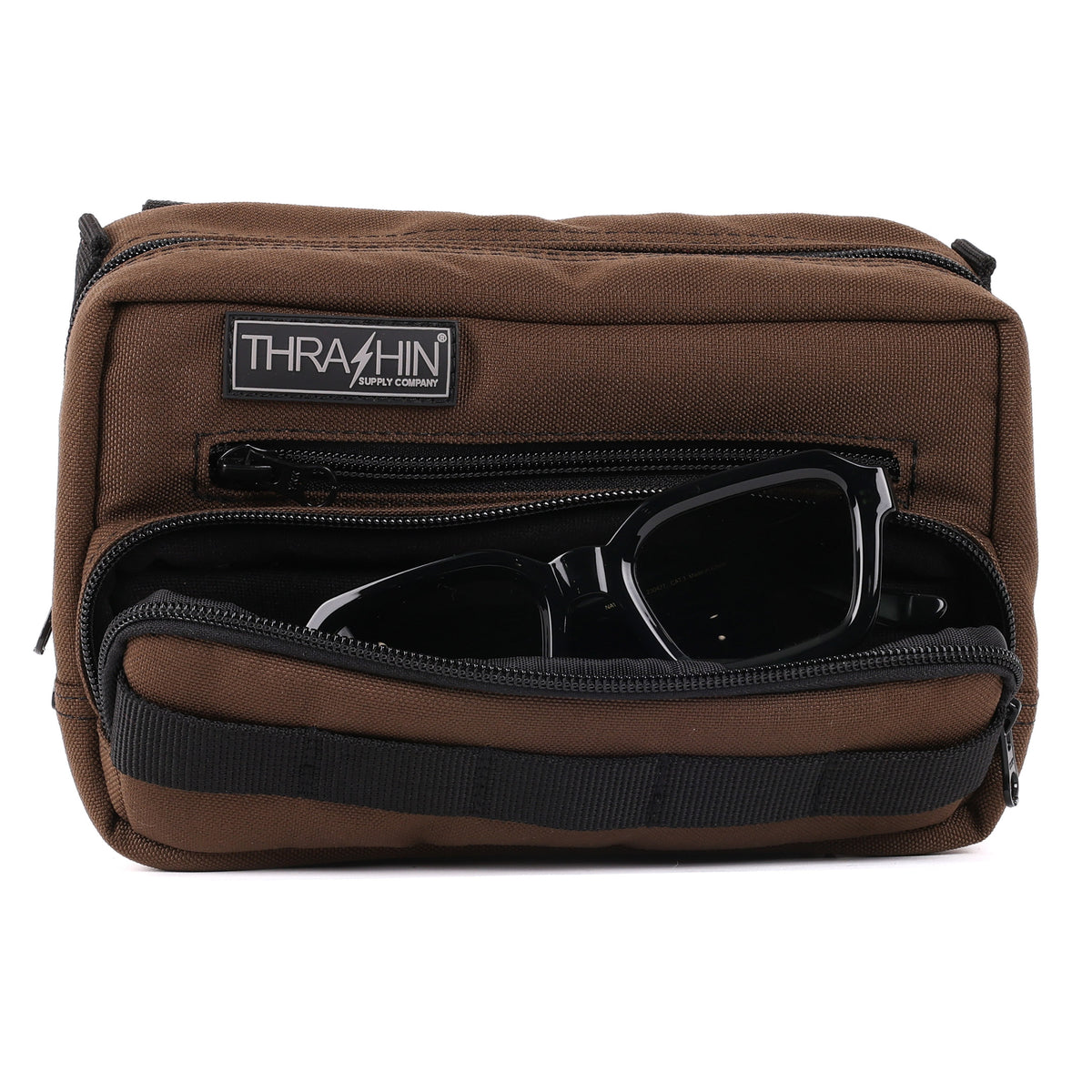 HandleBar Bag Plus, Brown Handlebar Bag Thrashin Supply Co.