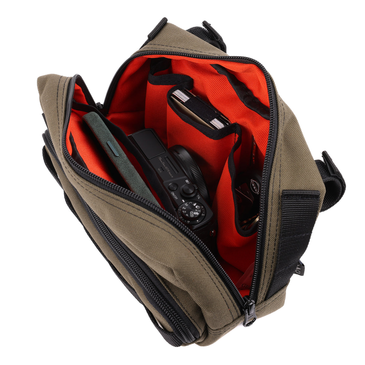 HandleBar Bag Plus, Army Green Handlebar Bag Thrashin Supply Co.