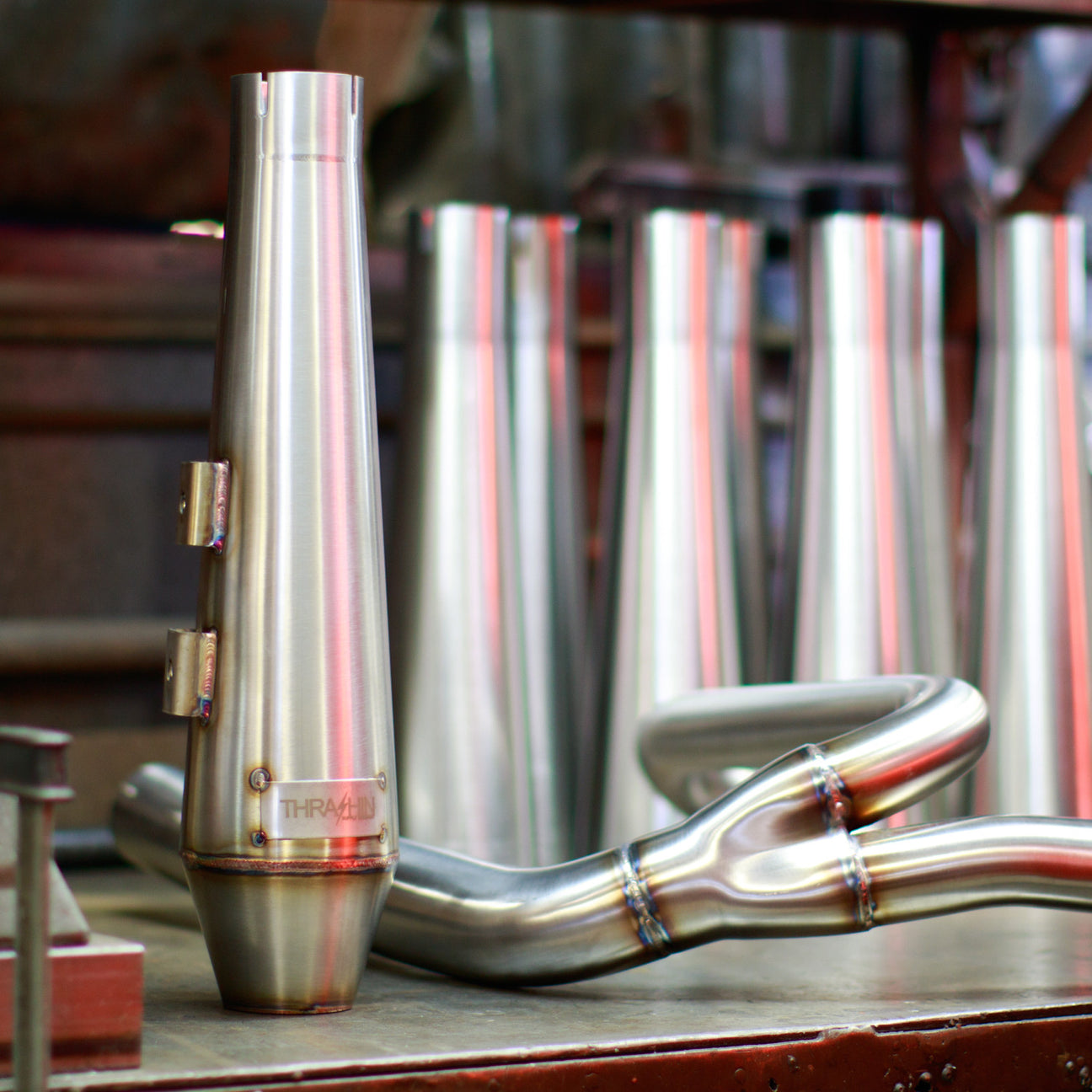 OG THRASHIN Stainless Steel 2>1 Exhaust - Dyna Full Exhaust System Thrashin Supply Co.