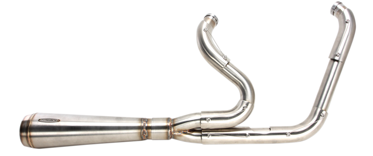 Assault 2:1 Exhaust - Softail Full Exhaust System Trask Performance Brushed Stainless