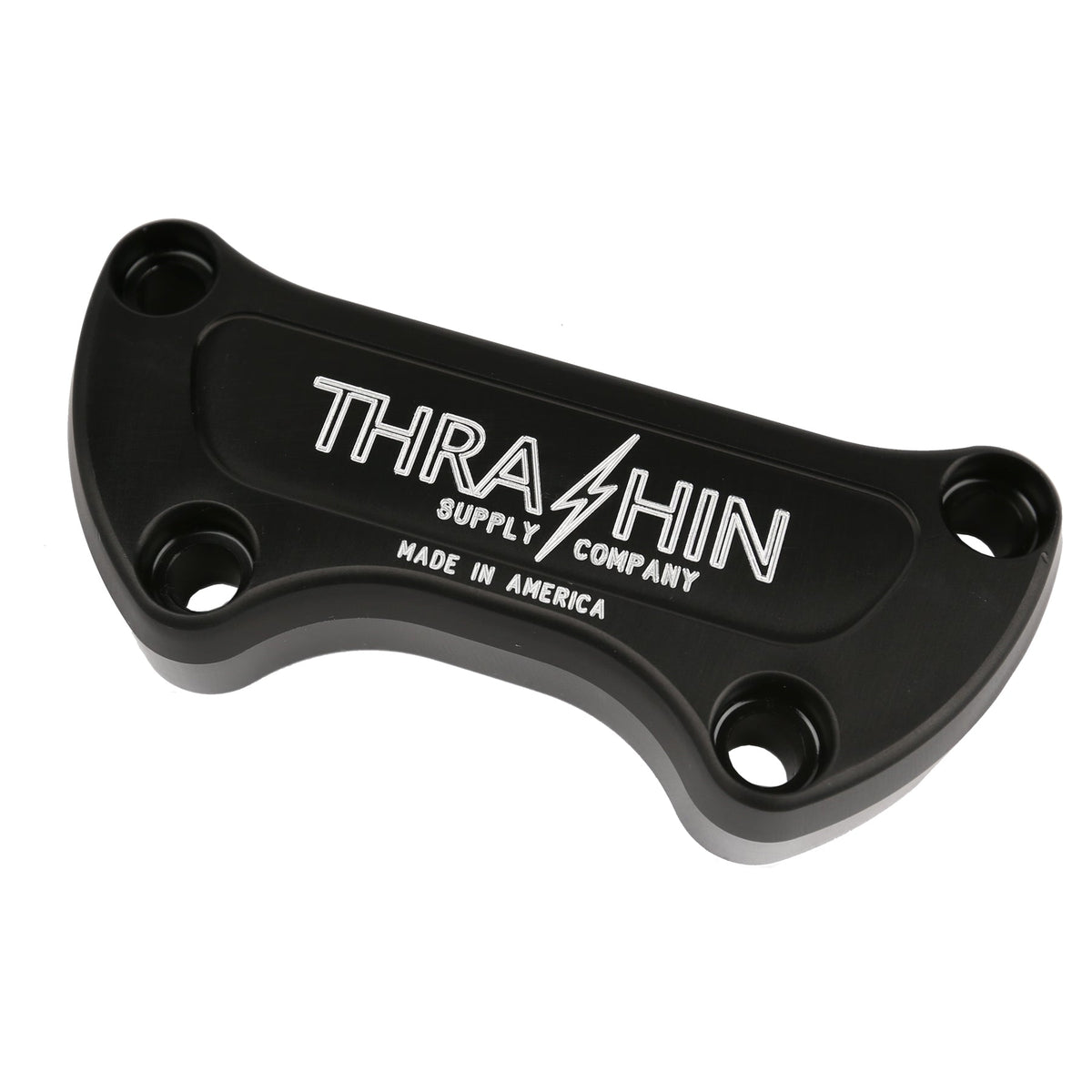 Thrashin Clamp Handlebars & Controls Accessories Thrashin Supply Co. Black With Contrast Engrave