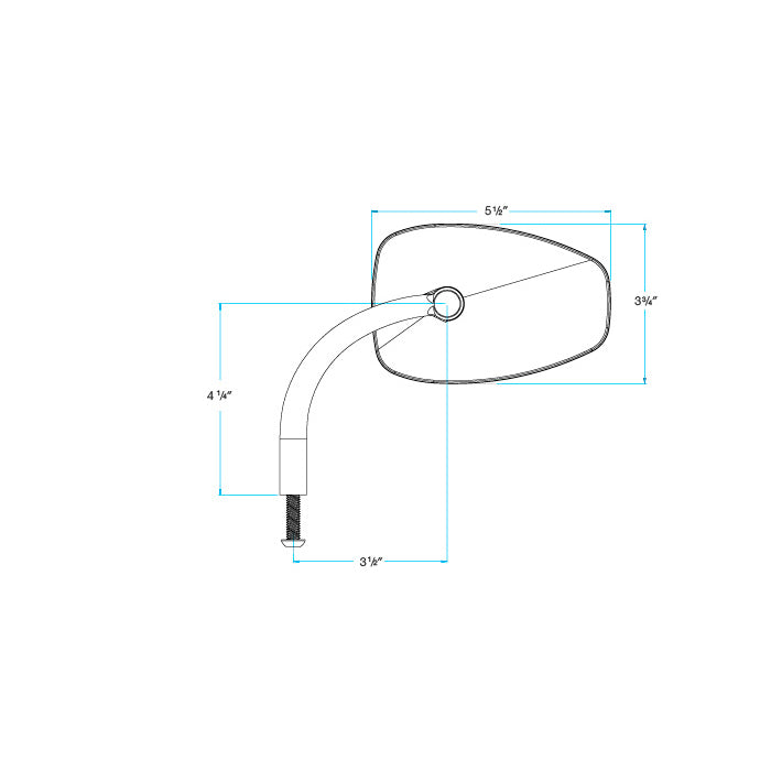 Utility Mirror Teardrop CE Perch Mount Mirrors Biltwell Inc.