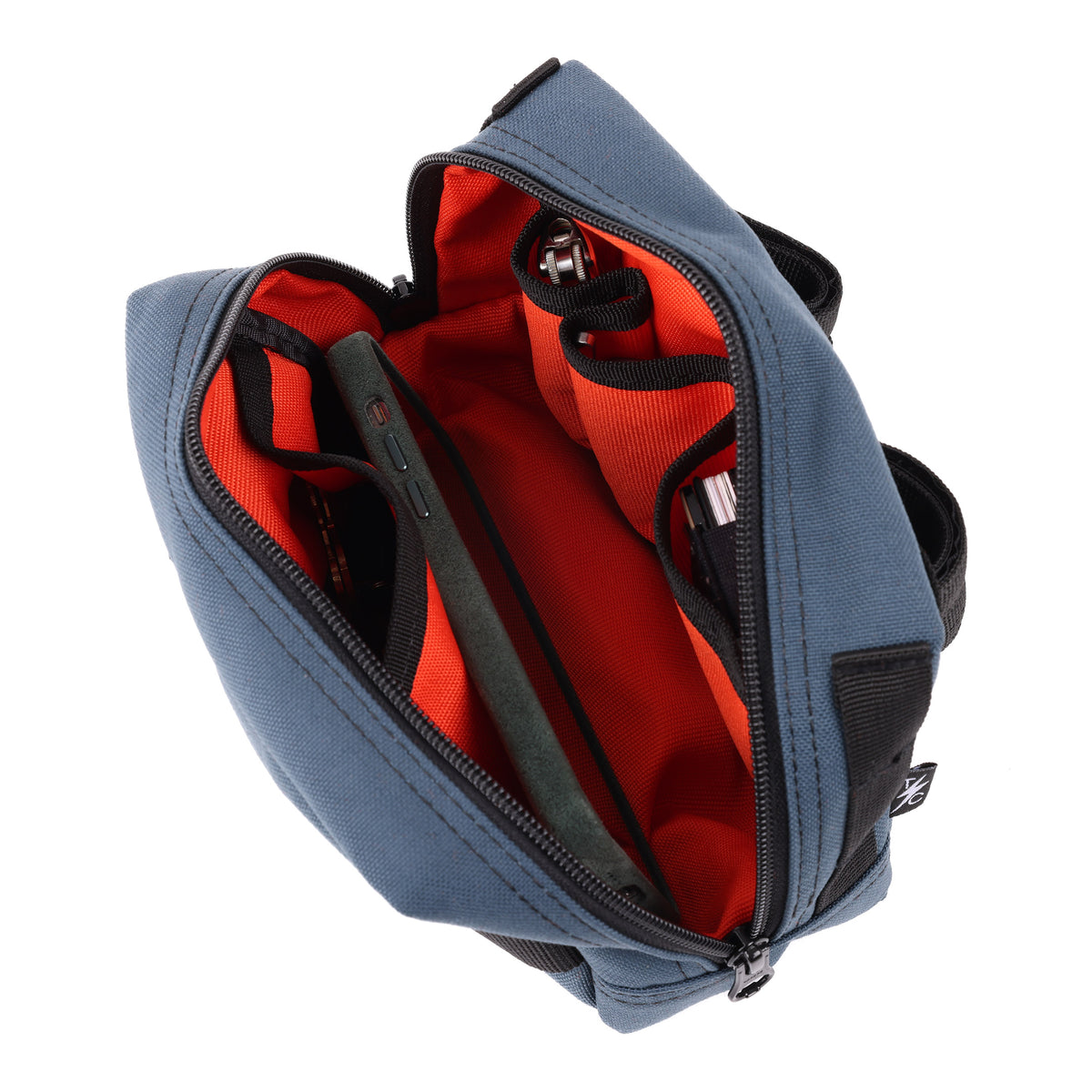 HandleBar Bag, Sharkskin Blue Handlebar Bag Thrashin Supply Co.