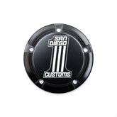 "NUMBER ONE" Timing Cover - Twin Cam Timing Cover San Diego Customs Black
