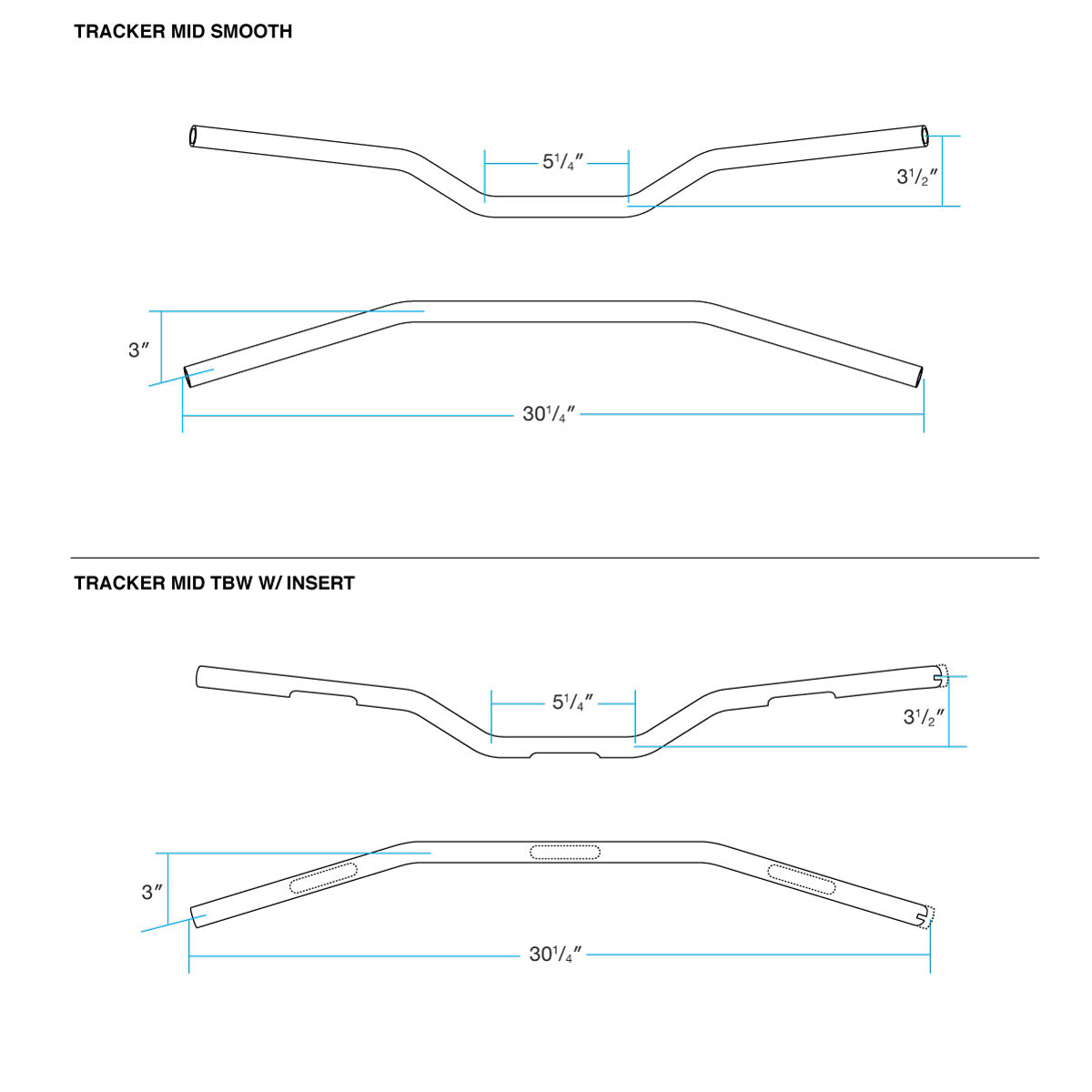 Tracker Mid Handlebars Handlebar Biltwell Inc.