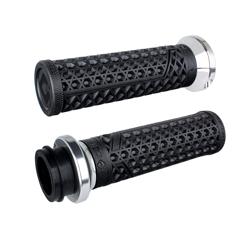 Vans V-twin Lock-On Grip Set Grips Odi Black / Silver Throttle-By-Wire