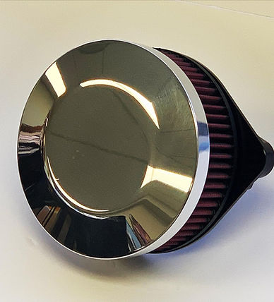 V2 Air Cleaners Air Cleaner Horsepower Inc. Plain High Polish Cover 01-17 Big Twin / Twin Cam Cable Driven
