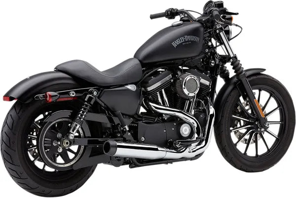 El Diablo 2:1 Exhaust System - Sportster Full Exhaust System Cobra Chrome 3.5" Round 14-22 XL (except models with forward controls & XL 1200T / XL1200X)