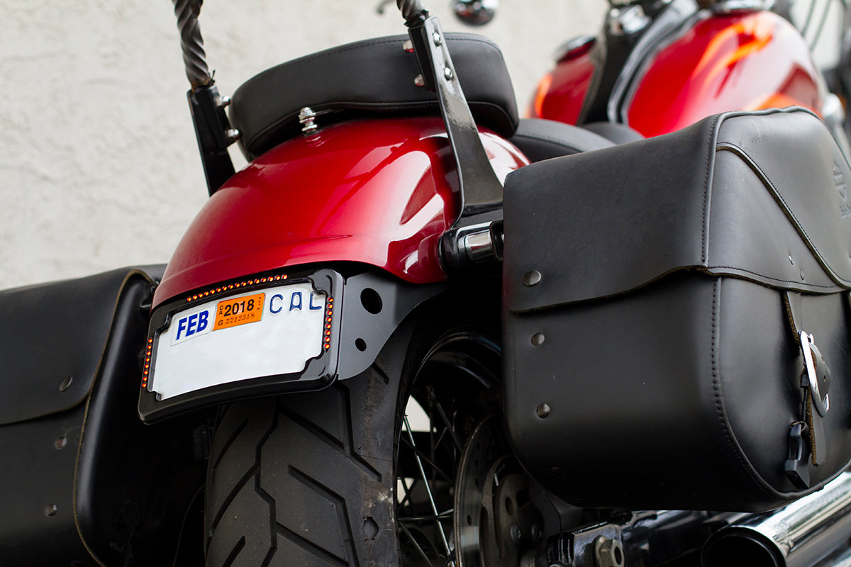 Curved License Plate Relocation - Dyna License Plate Cycle Visions
