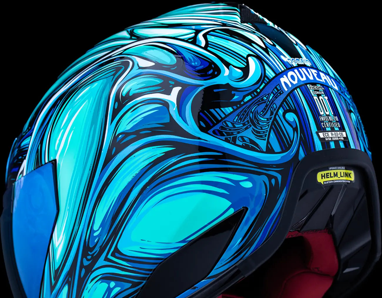 Domain Nouveau, Blue Full Face Helmet Icon