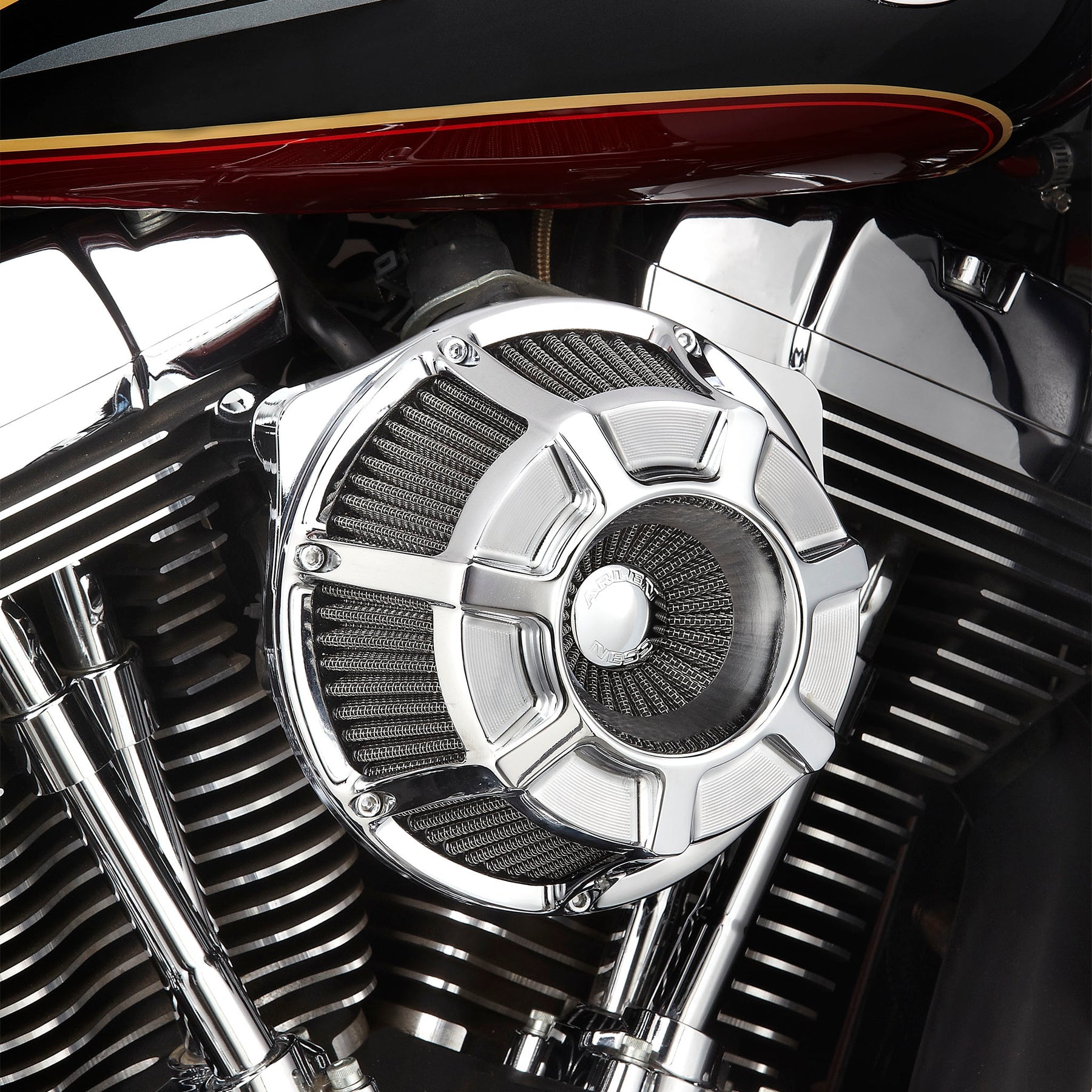 Beveled® Inverted Series Air Cleaner, Chrome - 24+ Touring Air Cleaner Arlen Ness