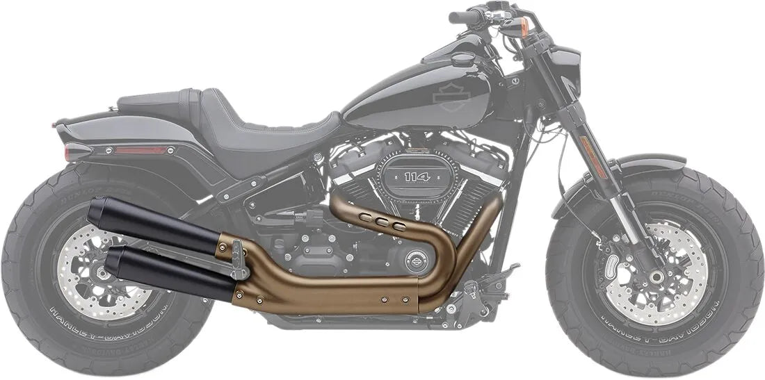 El Diablo Slip-On - 18+ Softail Fat Bob Slip-On Exhaust Cobra