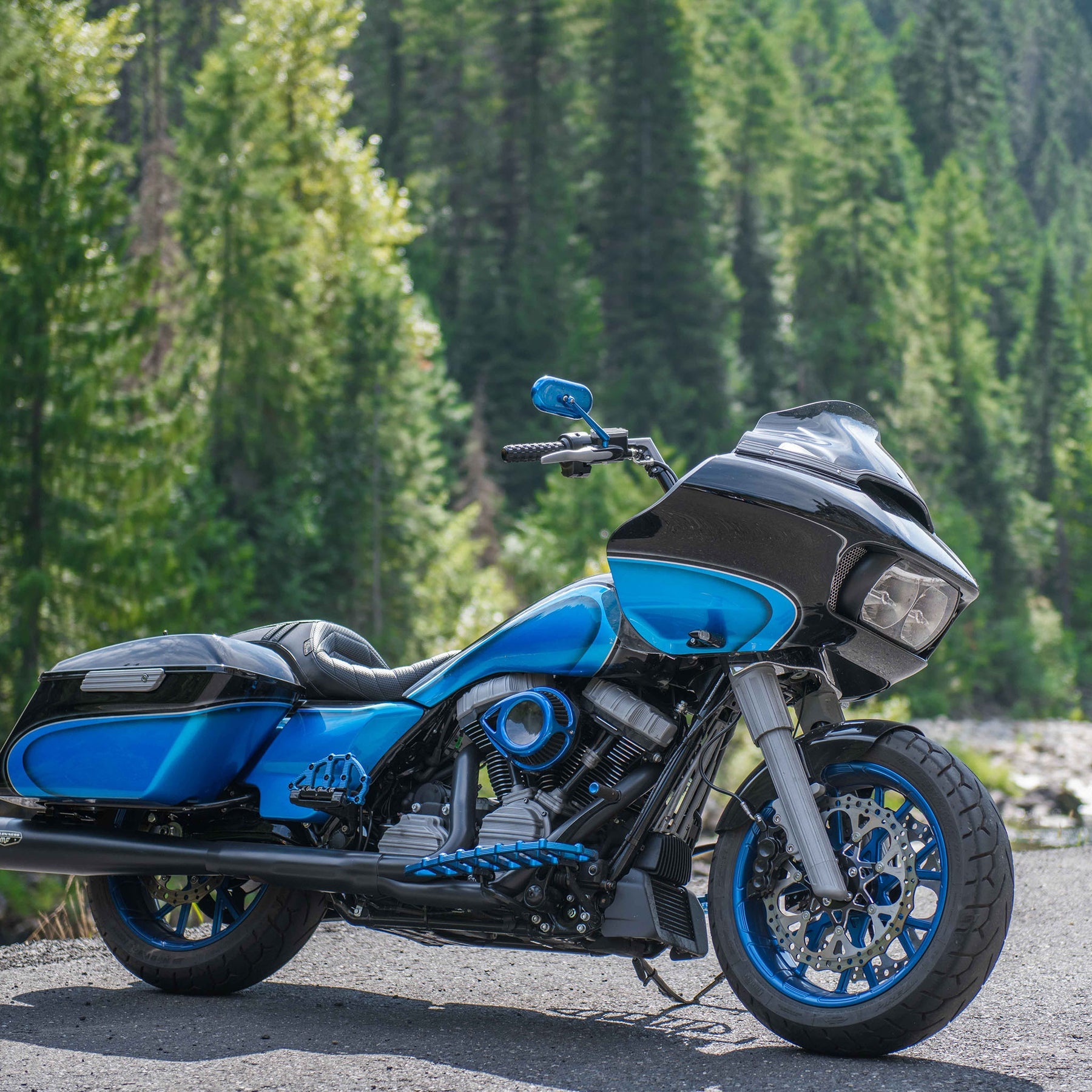 Clear Tear Air Cleaner, Blue - 24+ Touring Air Cleaner Arlen Ness