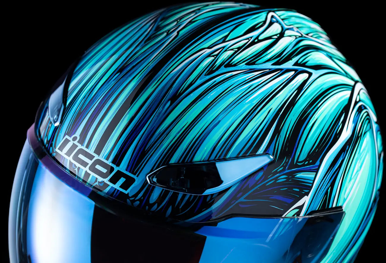 Domain Nouveau, Blue Full Face Helmet Icon