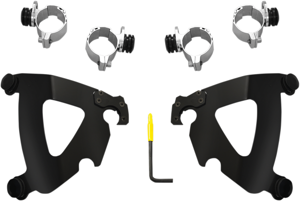 Road Warrior Trigger Lock Mount Kit Fairing Brackets Memphis Shades Black