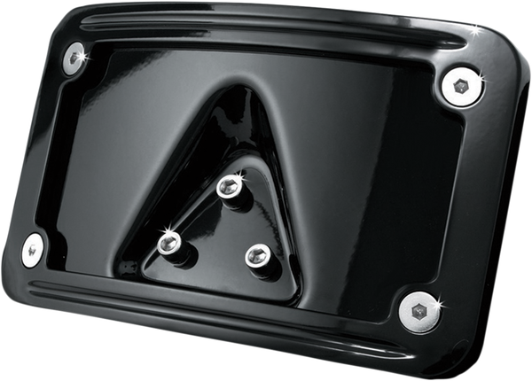 Curved Laydown License Plate Mount with Frames License Plate Kuryakyn