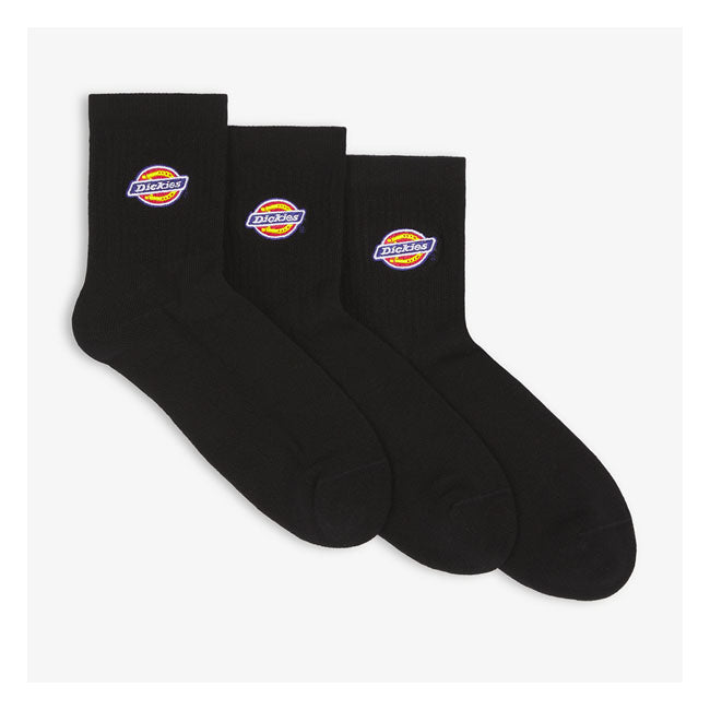 Valley Grove Mid Sock, Black Socks Dickies