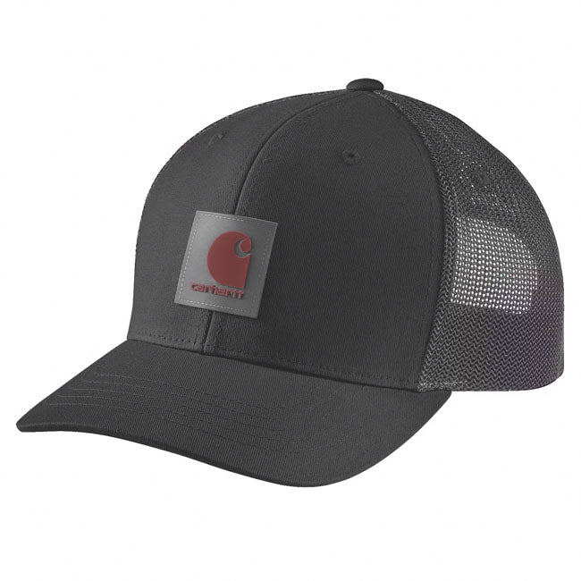 Twill Mesh Back Logo Patch Cap, Black Headwear Carhartt
