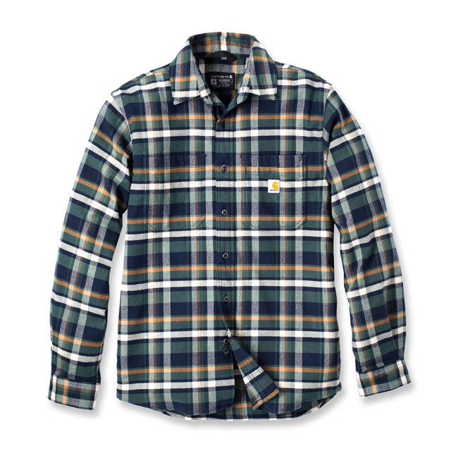Flannel L/S Plaid Shirt, Navy Shirt Carhartt