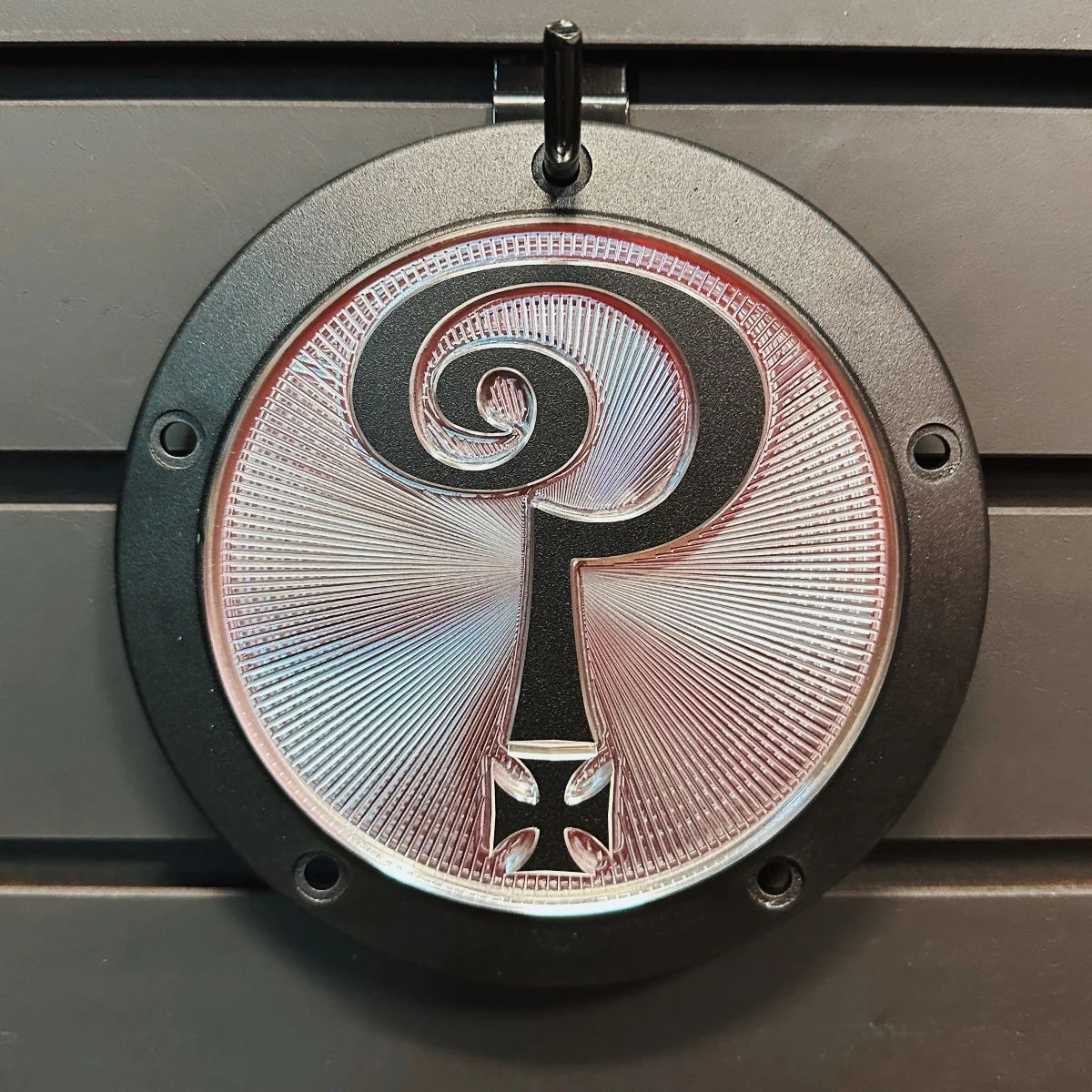 Question Mark Derby Cover, Matte Black & Aluminum - 18+ Softail Derby Cover Indian Larry Motorcycles