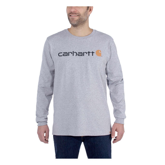 Logo Graphic Long Sleeve, Heather Gray T-Shirt Carhartt