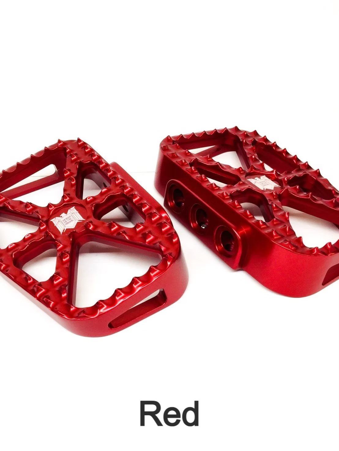 DMR Bear Trap Mini Boards, Red - Milwaukee 8 (Rear) Floorboards Death Metal Racing