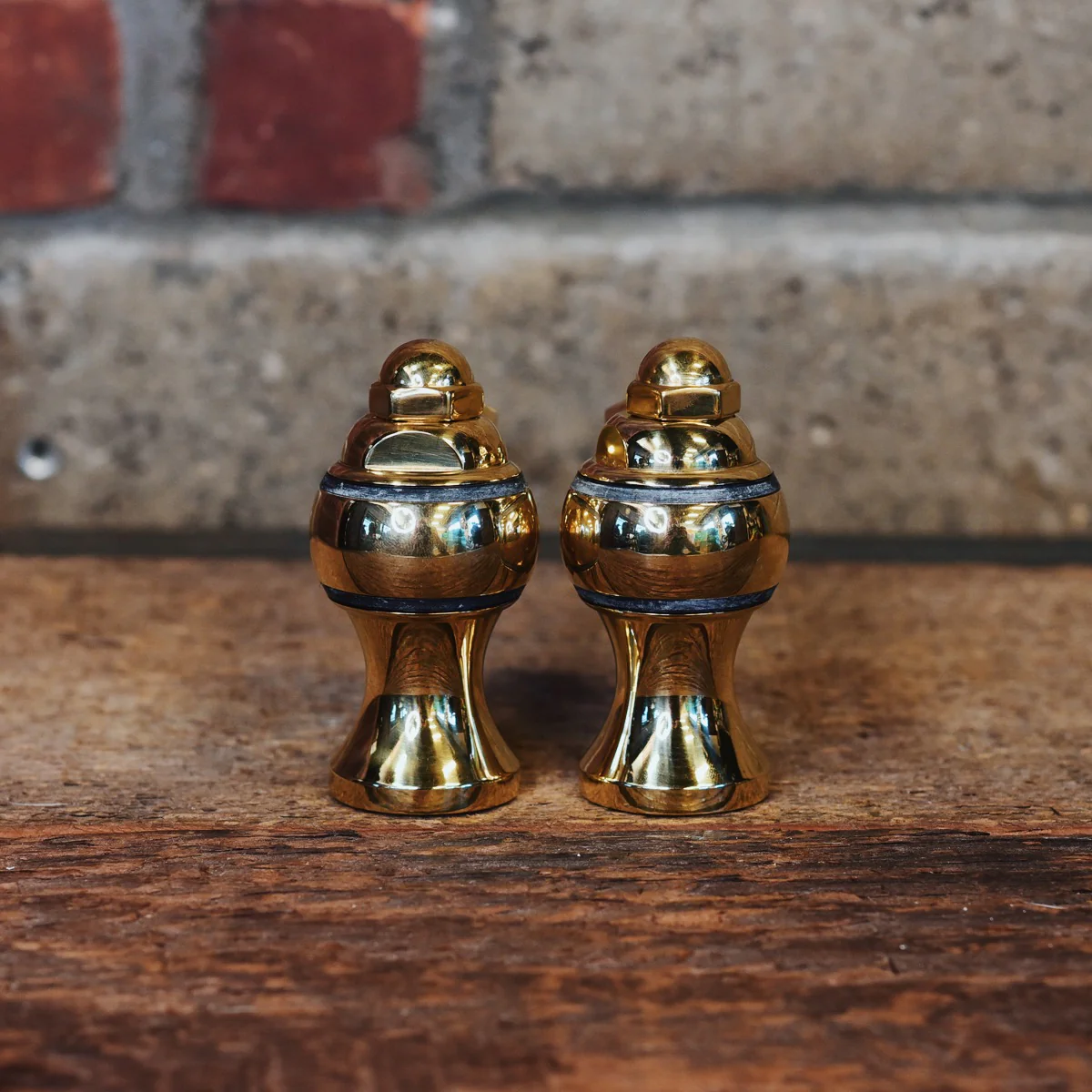 2" Throwback Risers, Polished Brass Risers Indian Larry Motorcycles