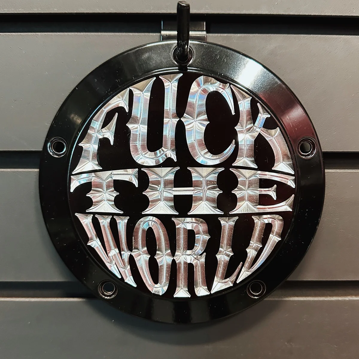 FTW Derby Cover, Matte Black & Aluminum - 18+ Softail Derby Cover Indian Larry Motorcycles