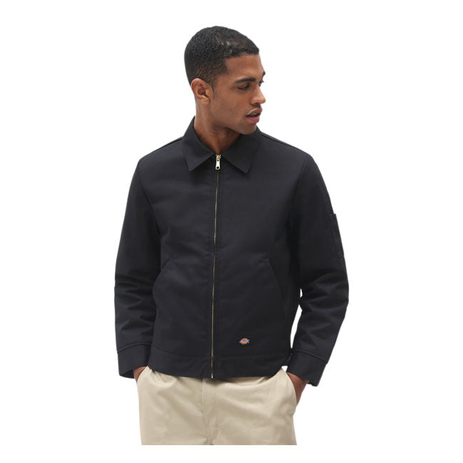 Lined Eisenhower Jacket, Black Jacket Dickies
