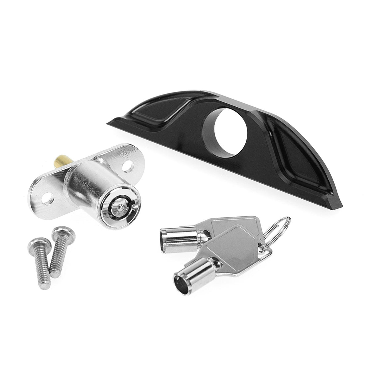 KRT Steering Lock Assembly Triple Tree Kraus Motor Co. Black Anodized