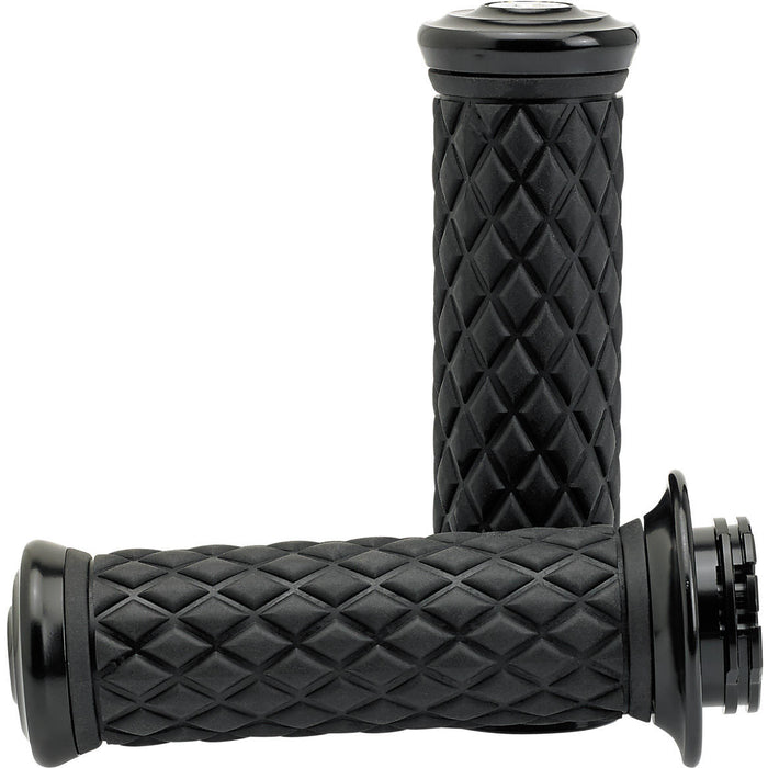 Alumicore Grip Set Grips Biltwell Inc. Black Dual-Cable