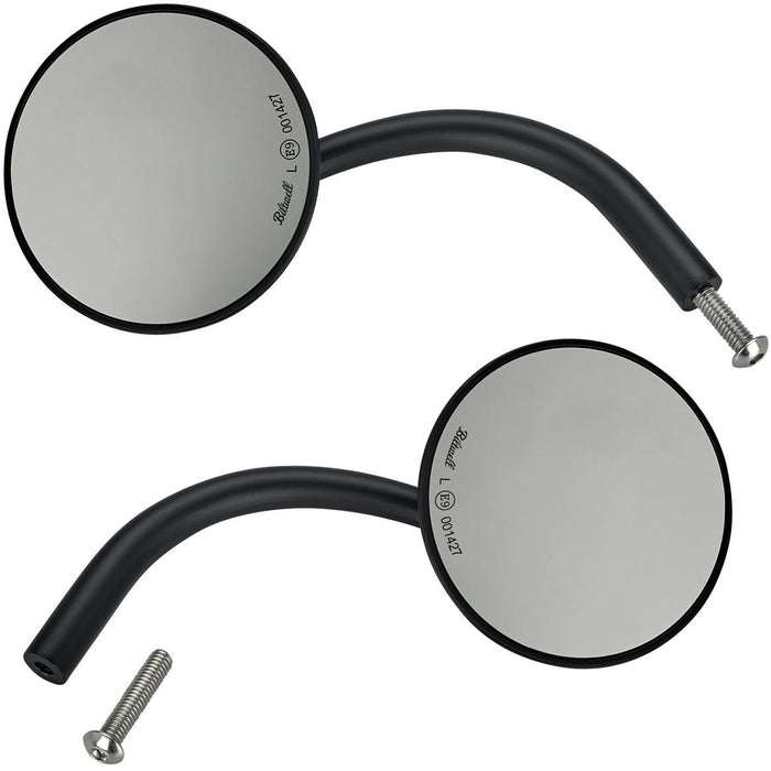 Utility Mirror Round CE Perch Mount Mirrors Biltwell Inc. Black Pair