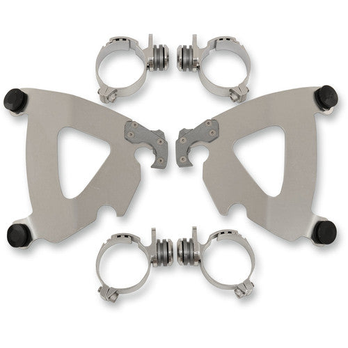 Road Warrior Trigger Lock Mount Kit - 06-17 FXDF & FXDWG & FXSB Fairing Brackets Memphis Shades Polished
