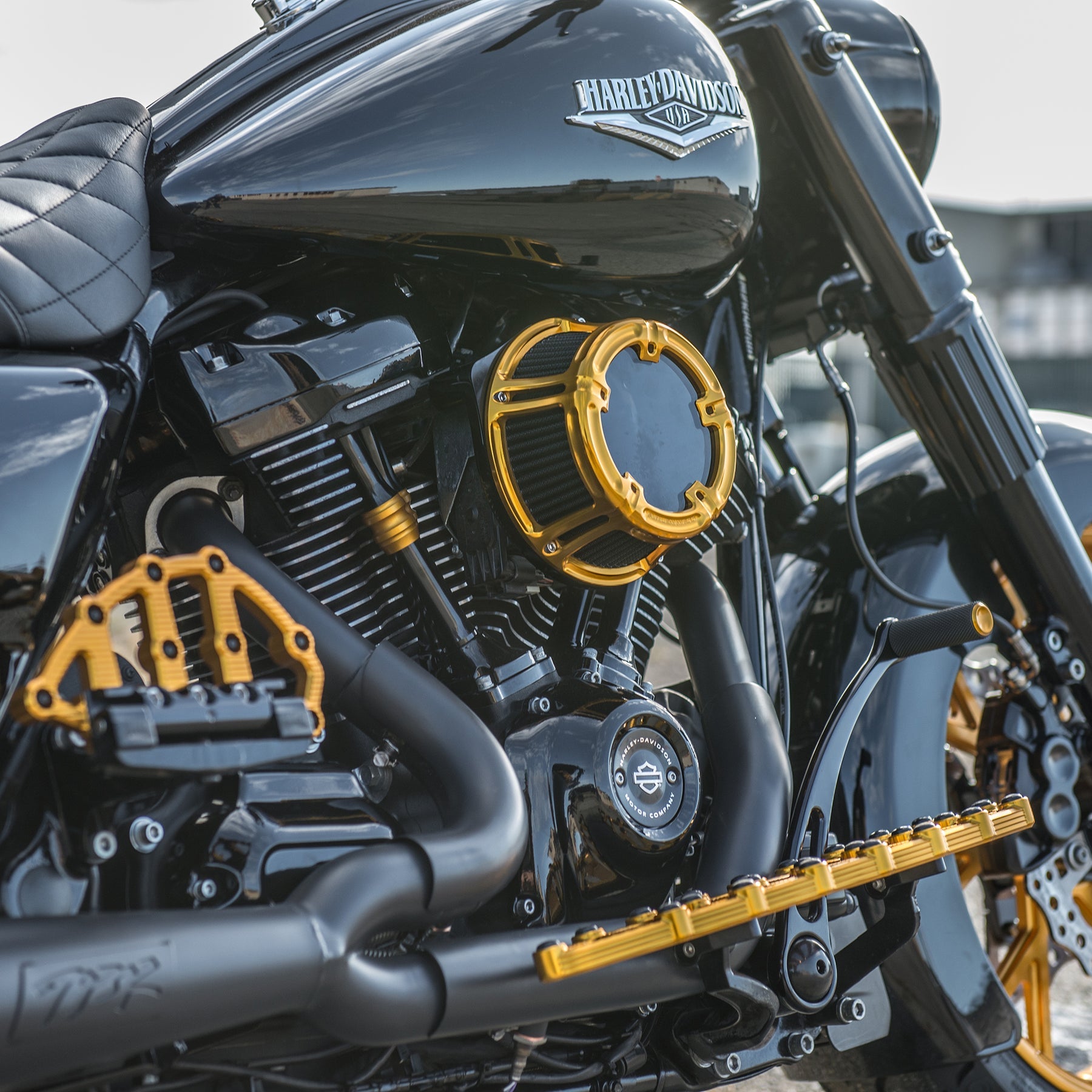 Method® Air Cleaner, Gold - 24+ Touring Air Cleaner Arlen Ness