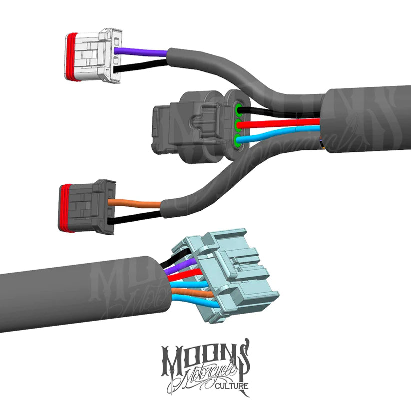 Rear Fender Wire Harness - 18+ Softail Wire Harness Moons Mc