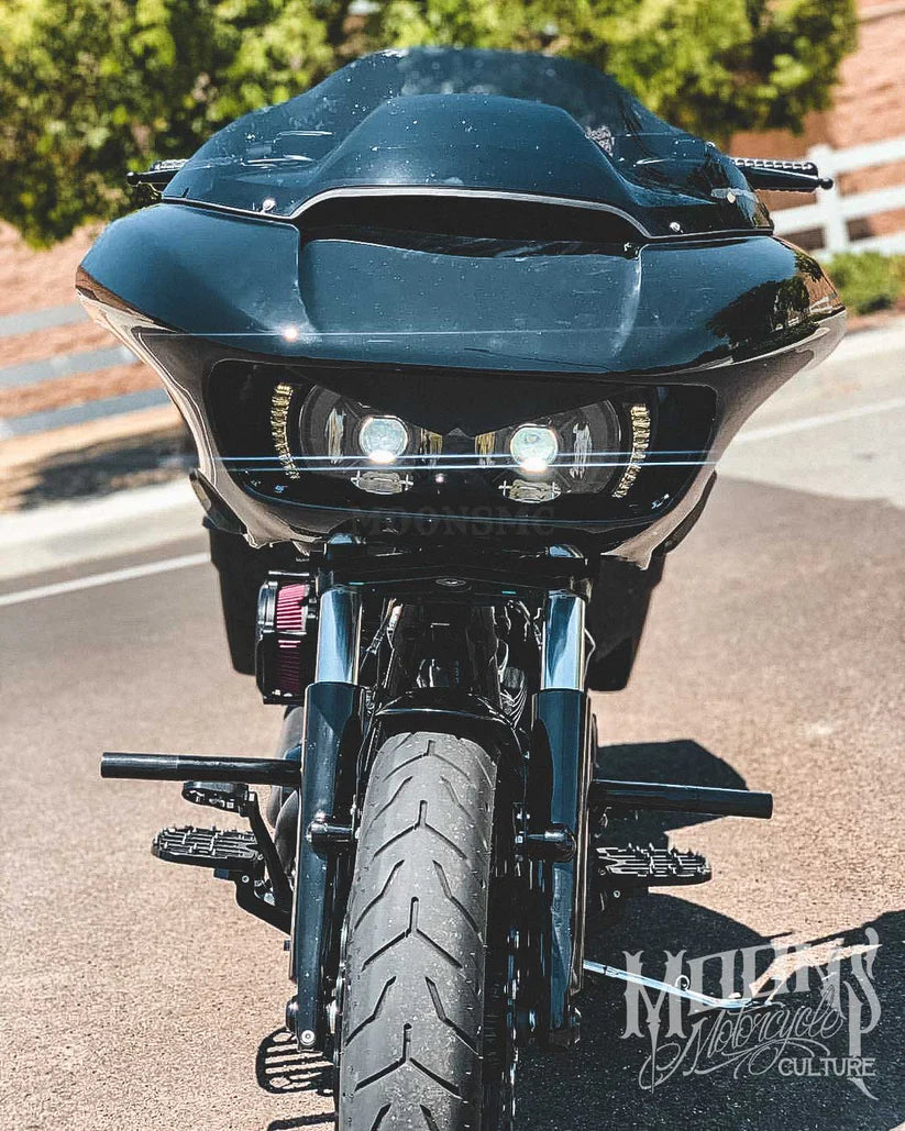 Moonmaker LED Headlight - 14+ Road Glide Headlight Moons Mc