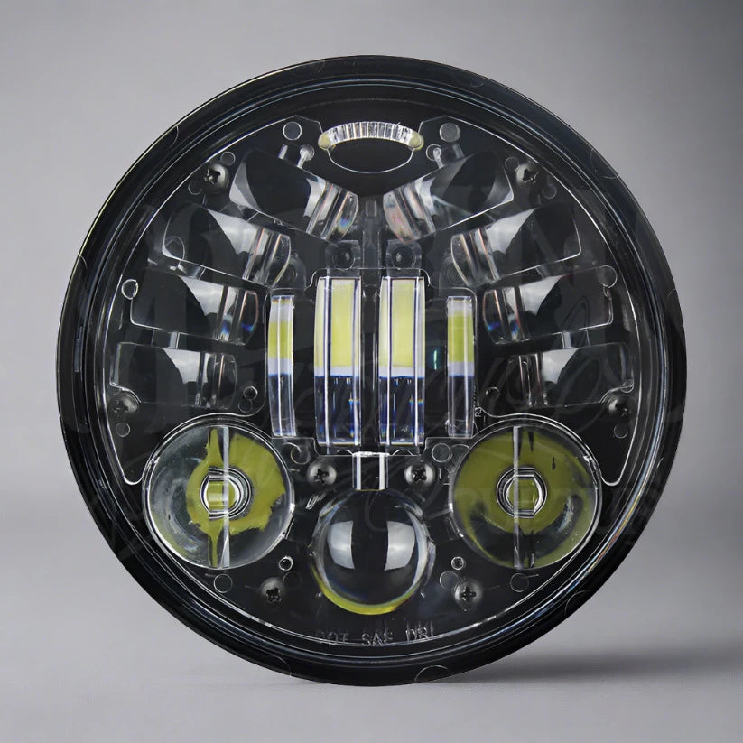 5.75" Moonmaker 3 LED Headlight Headlight Moons Mc Black