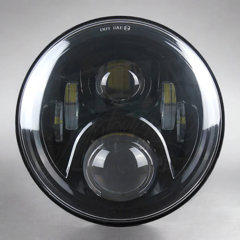 7" Moonmaker LED Headlight Headlight Moons Mc Black