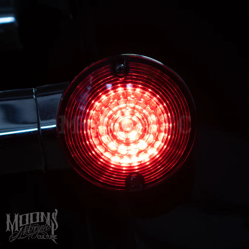MoonPods Flat Style LED Turn Signals - Touring Turn Signals Moons Mc Red/Red 1157 (rear) Yes