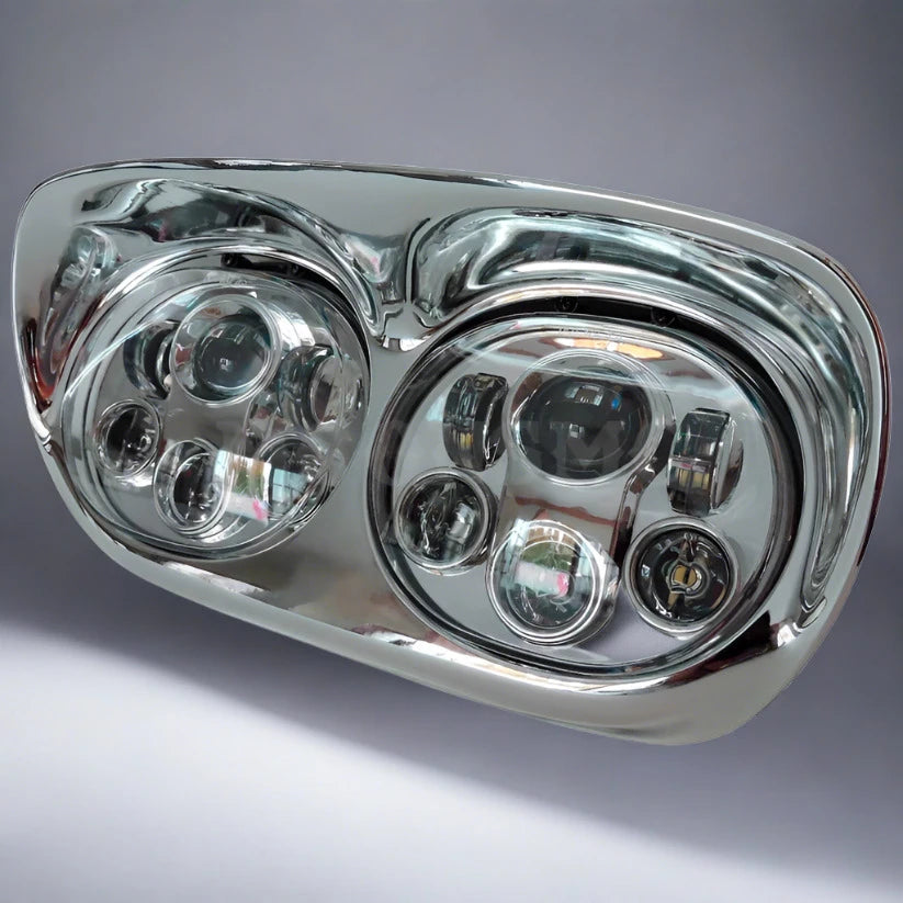 LED Moonmaker Headlight - 02-13 Road Glide Headlight Moons Mc Chrome