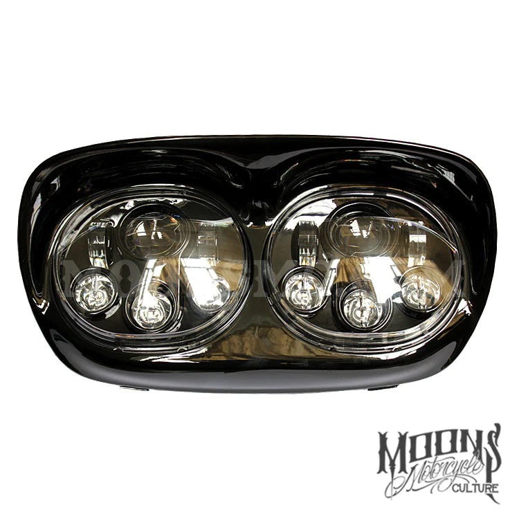 LED Moonmaker Headlight - 02-13 Road Glide Headlight Moons Mc Black