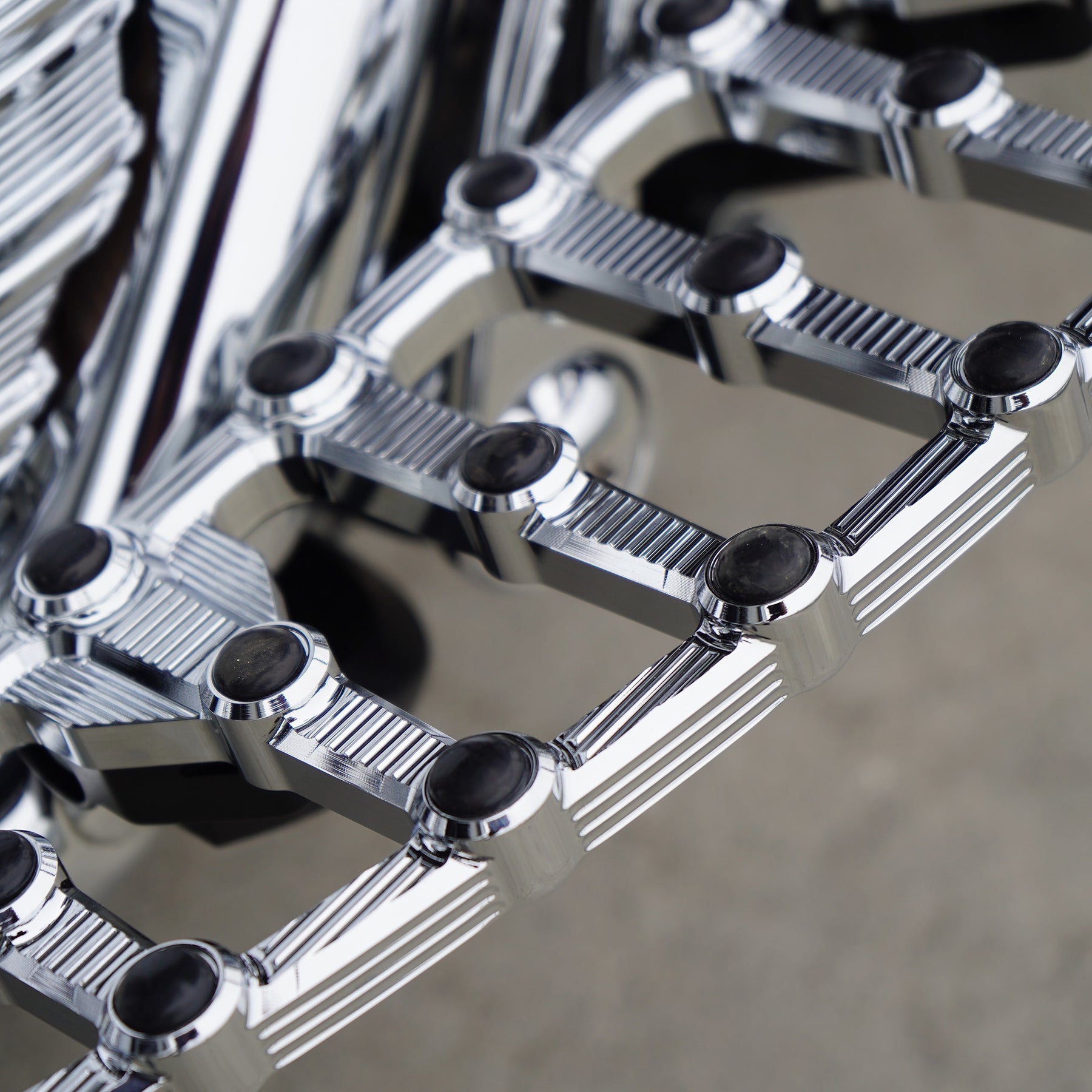 Ness-MX Floorboards, Chrome - 18+ Softail Floorboards Arlen Ness